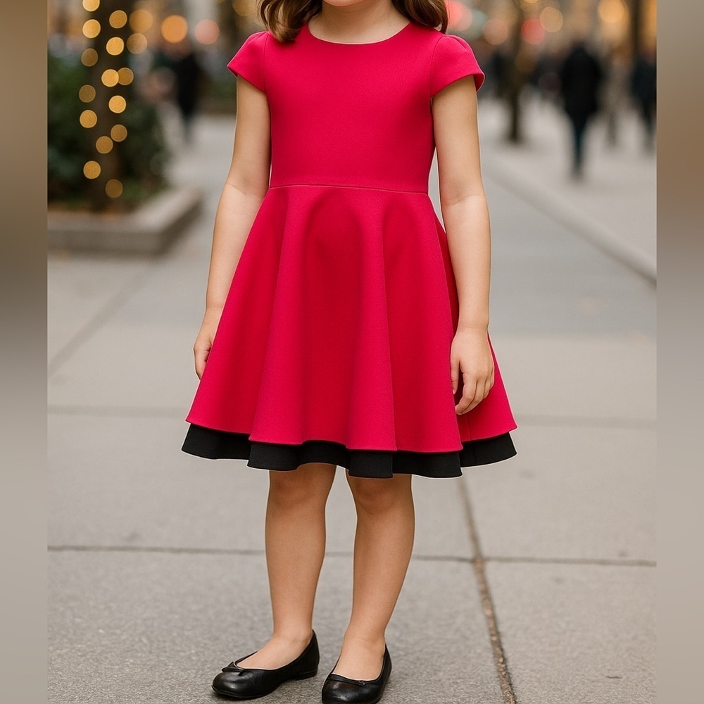 Milly Minis Cap Sleeve Flounce Dress girls size 4